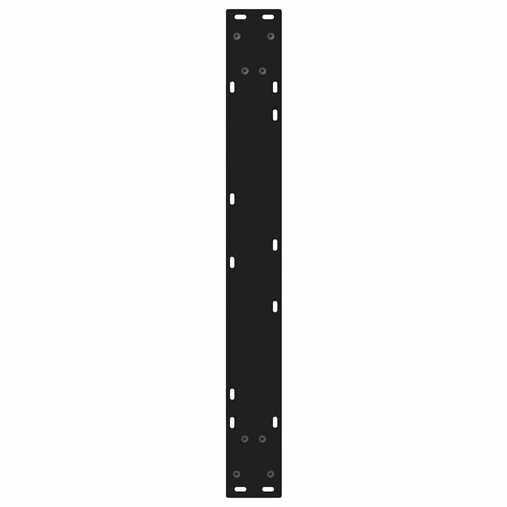 vidaXL Dining Table Legs 2 pcs Black 80x(72-73.3) cm Steel