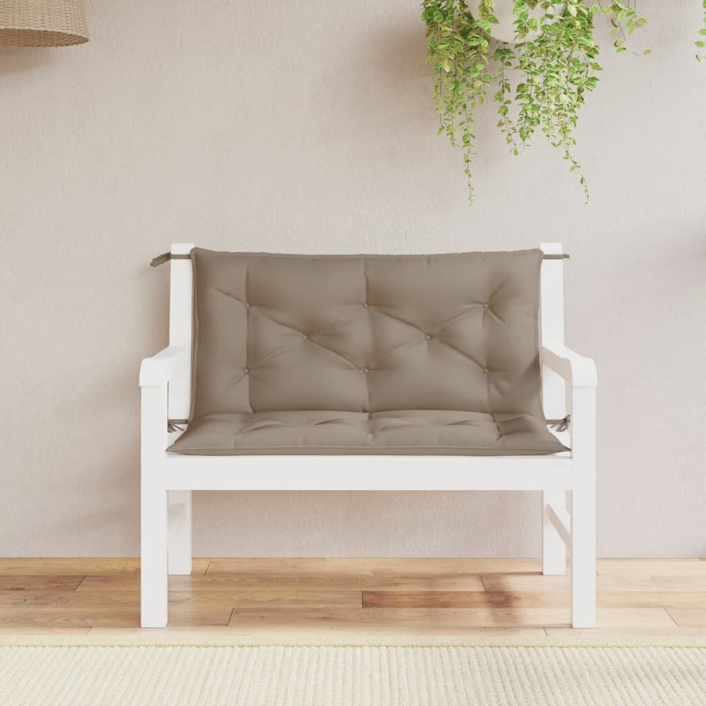 vidaXL Garden Bench Cushions 2 pcs Taupe 100x50x7 cm Oxford Fabric