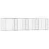 vidaXL Dog Cage Silver 800 x 200 x 200 cm Galvanised Steel