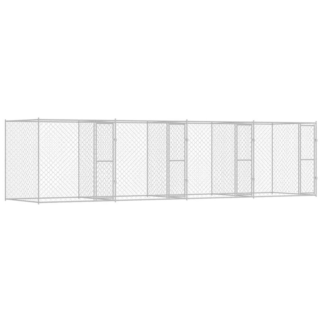 vidaXL Dog Cage Silver 800 x 200 x 200 cm Galvanised Steel