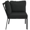 vidaXL Garden Chair with Grey Cushions 76x76x79 cm Steel