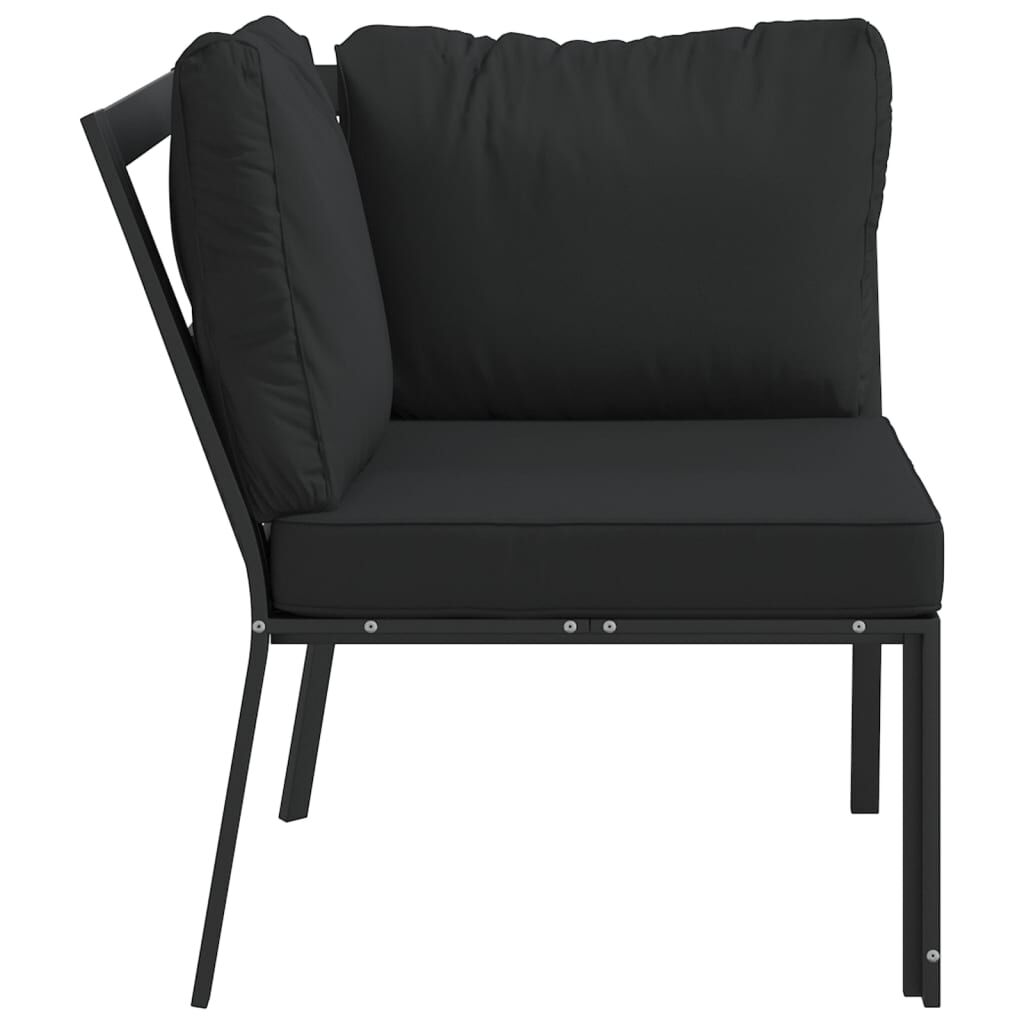 vidaXL Garden Chair with Grey Cushions 76x76x79 cm Steel