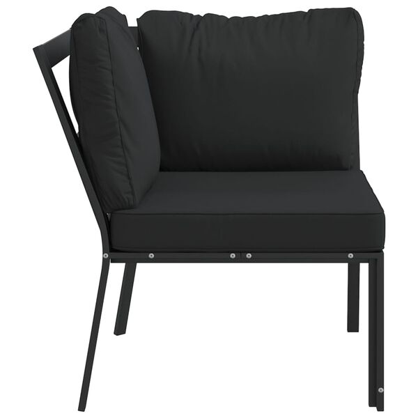 vidaXL Garden Chair with Grey Cushions 76x76x79 cm Steel