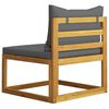 vidaXL 3 Piece Garden Lounge Set with Cushions Solid Acacia Wood