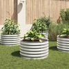 vidaXL Garden Raised Bed 80x80x44 cm Galvanised Steel Silver