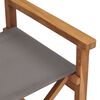 vidaXL Folding Director's Chairs 2 pcs Grey Solid Wood Teak