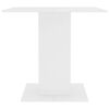 vidaXL Dining Table White 80x80x75 cm Engineered Wood