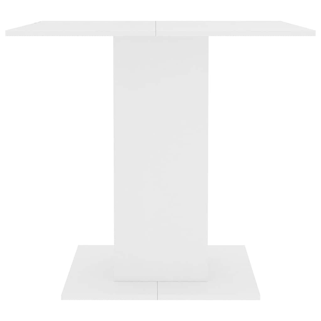 vidaXL Dining Table White 80x80x75 cm Engineered Wood