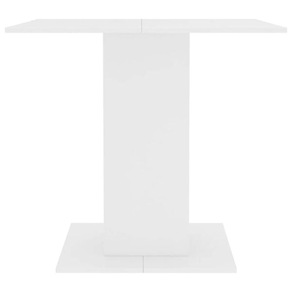 vidaXL Dining Table White 80x80x75 cm Engineered Wood