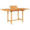vidaXL Extending Garden Table 110-160x80x75cm Solid Wood Teak