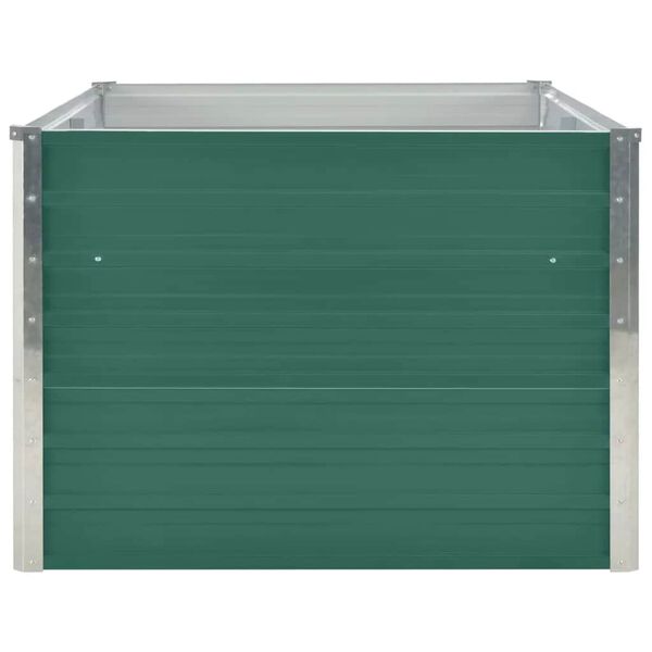 vidaXL Raised Garden Bed 160x80x45 cm Galvanised Steel Green