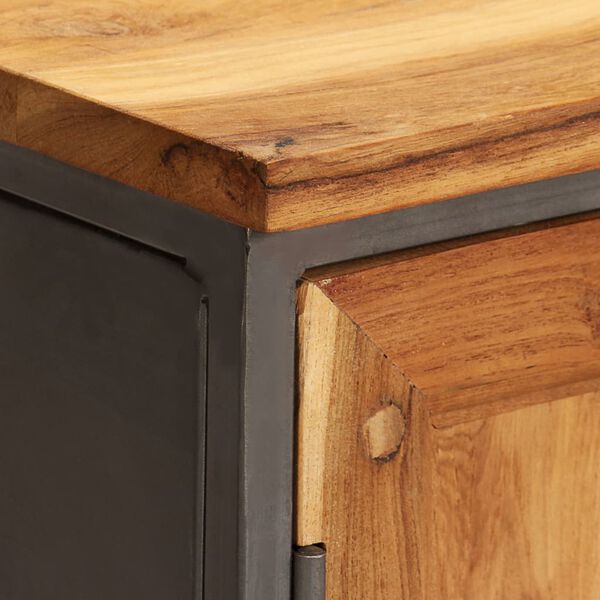vidaXL Sideboard Recycled Teak and Steel 65x30x70 cm