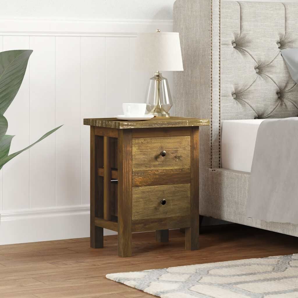 vidaXL Nightstand Solid Mahogany Wood 40x30x51 cm