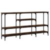 vidaXL Console Table Smoked Oak 160x29x80 cm Engineered Wood