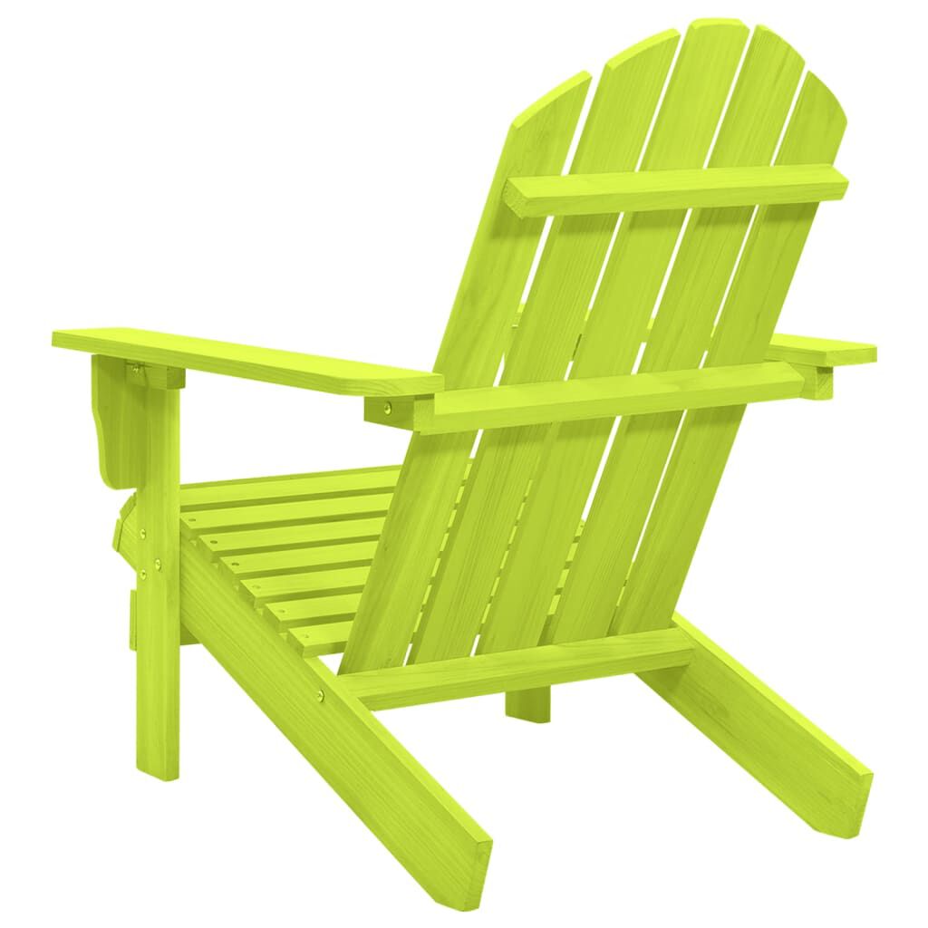 vidaXL Garden Adirondack Chair Solid Fir Wood Green