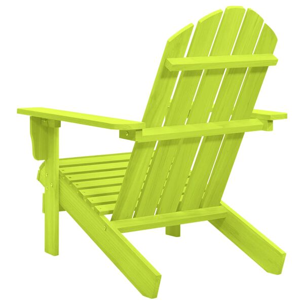 vidaXL Garden Adirondack Chair Solid Fir Wood Green
