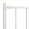 vidaXL Fence Panel with Posts Powder-coated Steel 1.7x1 m White