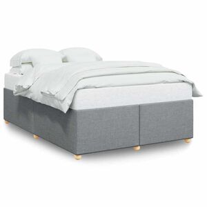 vidaXL Bed Frame without Mattress Light Grey Full Fabric