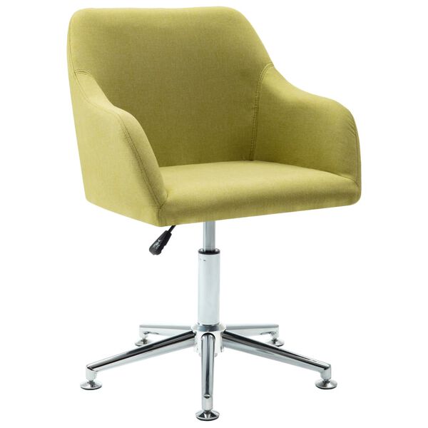 vidaXL Swivel Dining Chairs 4 pcs Green Fabric