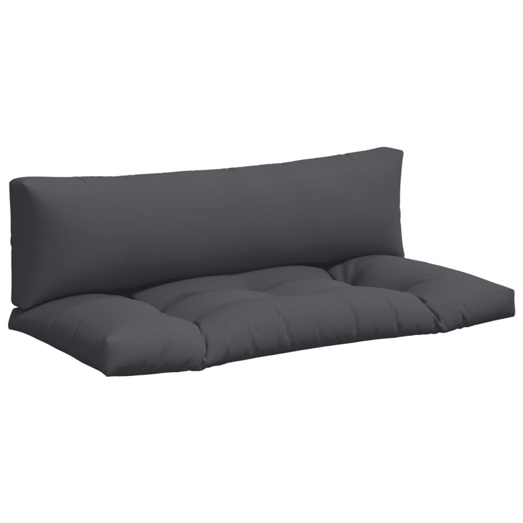 vidaXL Pallet Cushions 2 pcs Anthracite Fabric