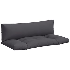 vidaXL Pallet Cushions 2 pcs Anthracite Fabric