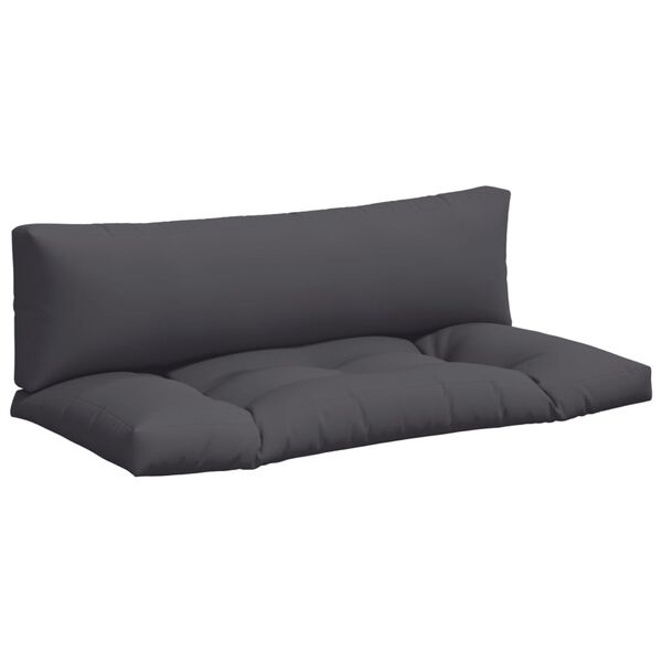 vidaXL Pallet Cushions 2 pcs Anthracite Fabric