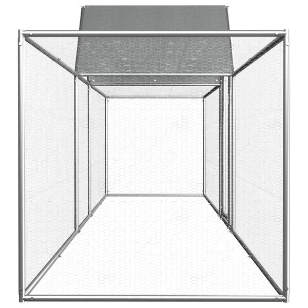 vidaXL Chicken Coop 5x1x1.5 m Galvanised Steel