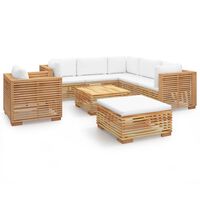 vidaXL 8 Piece Garden Lounge Set with Cushions Solid Teak Wood
