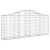 vidaXL Arched Gabion Baskets 5 pcs 200x30x80/100 cm Galvanised Iron