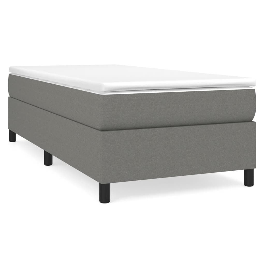 vidaXL Bed Frame without Mattress Dark Grey Twin XL Fabric (US Only)