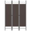 vidaXL 3-Panel Room Divider Brown 120x180 cm