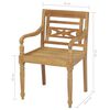 vidaXL Batavia Chairs 2 pcs Solid Teak Wood
