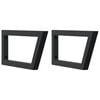 vidaXL Shelf Brackets for Washbasin 2 pcs Black Trapezium Steel