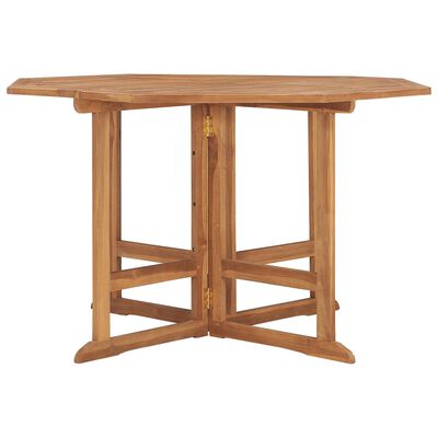 vidaXL Folding Garden Dining Table 110x110x75 cm Solid Wood Teak