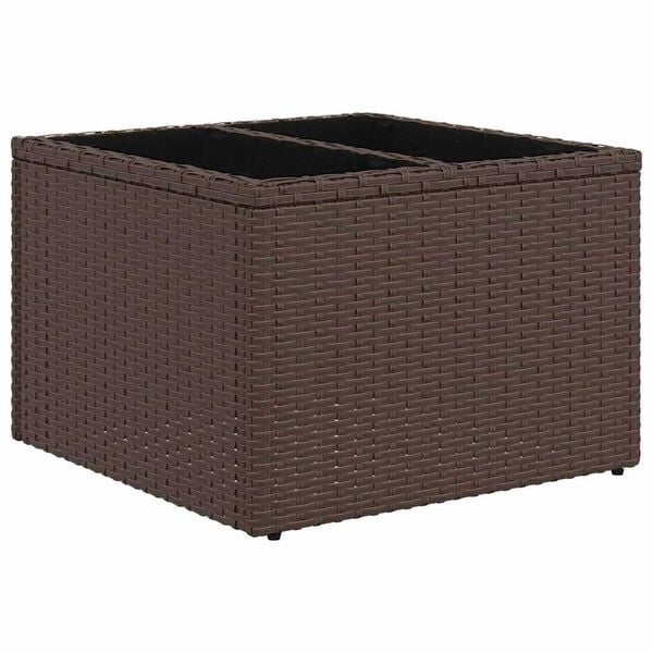 vidaXL Garden Sofa Set with Cushion 9 pcs Brown, Red 55 x 55 x 37 cm