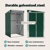 vidaXL Wall-mounted Garden Shed Green 118x100x178 cm Galvanised Steel