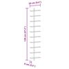 vidaXL Wall-mounted Wine Rack for 10 Bottles White Metal
