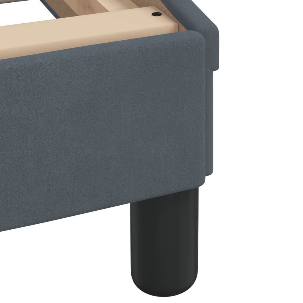 vidaXL Bed Frame without Mattress Dark Grey 100x190 cm Velvet