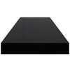 vidaXL Floating Wall Shelves 4 pcs Black 80x23.5x3.8 cm MDF