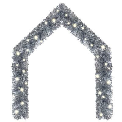 vidaXL Christmas Garland with LED Lights 5 m Silver