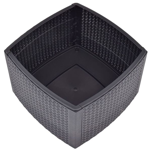 vidaXL Side Table Mocha 54x54x36.5 cm Plastic
