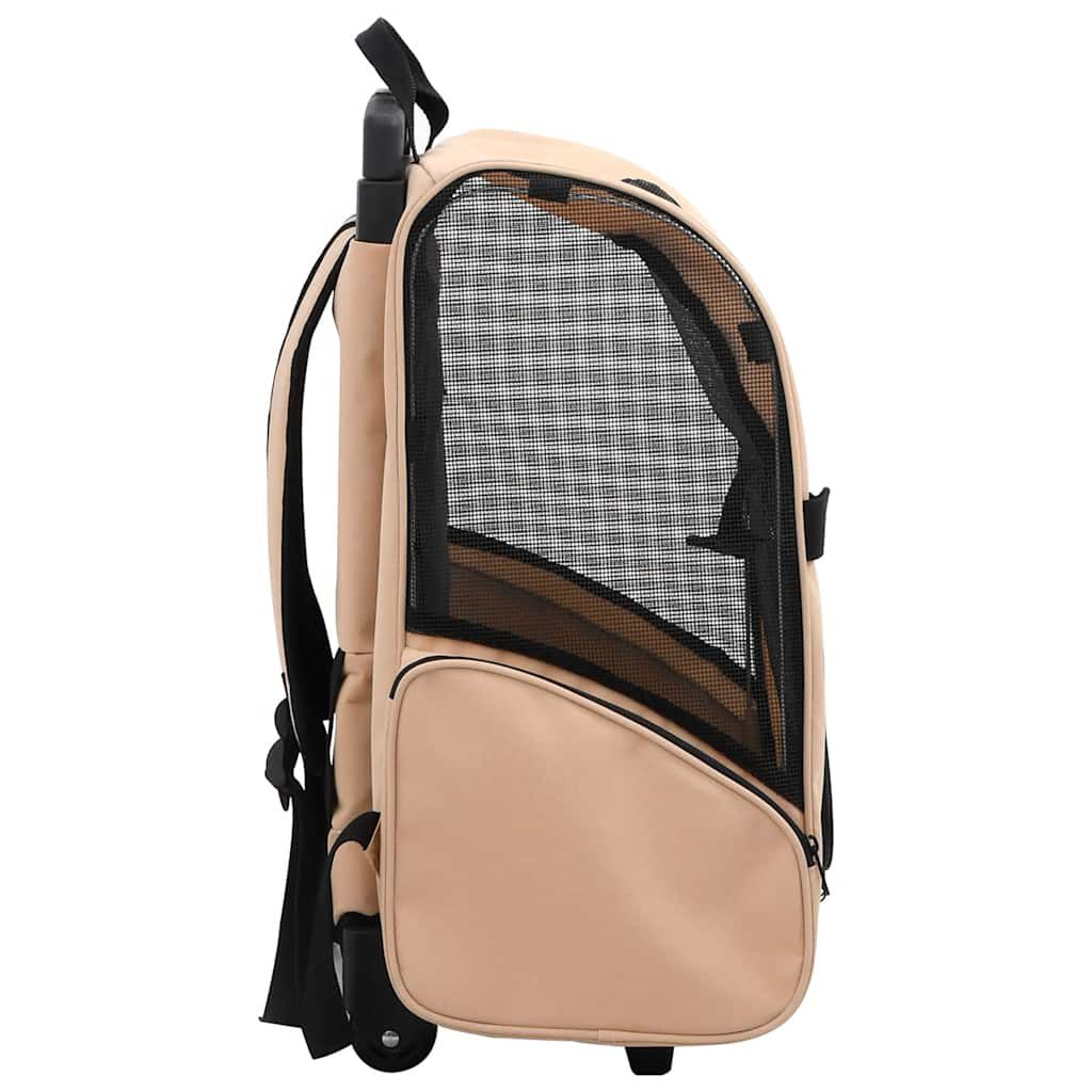 vidaXL Foldable Multipurpose Pet Trolley Beige