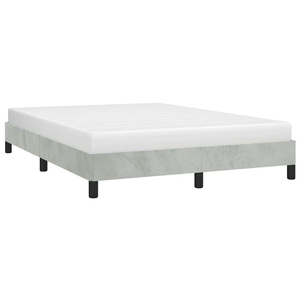 vidaXL Bed Frame without Mattress Light Grey 152x203 cm Queen Velvet