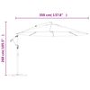 vidaXL Cantilever Garden Parasol with Aluminium Pole 350 cm Terracotta