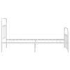 vidaXL Metal Bed Frame without Mattress with Footboard White 100x190cm