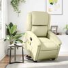 vidaXL Stand up Massage Recliner Chair Cream Real Leather