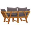 vidaXL Garden Bench with Cushions 2-in-1 Solid Wood Acacia