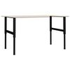 vidaXL Adjustable Work Bench Frames 2 pcs Metal 85x(69-95.5) cm Black