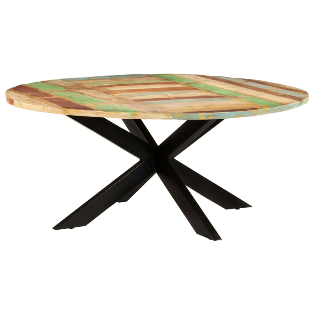 vidaXL Dining Table Round 175x75 cm Solid Reclaimed Wood