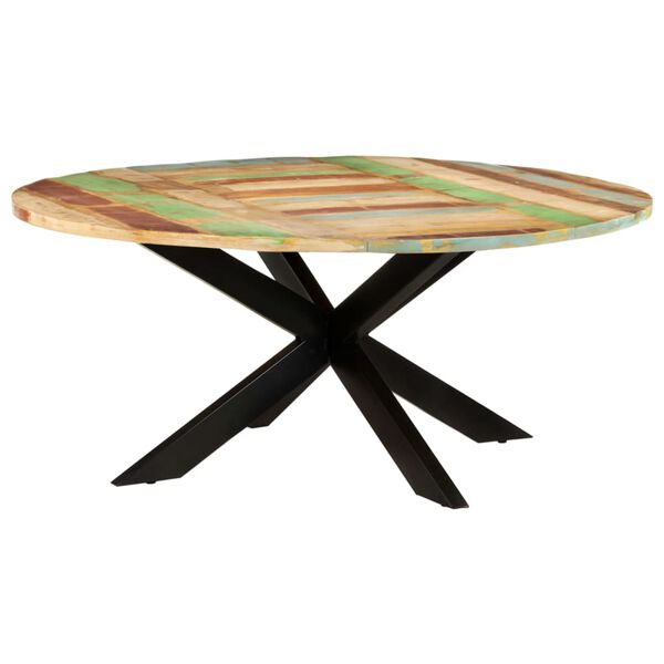 vidaXL Dining Table Round 175x75 cm Solid Reclaimed Wood